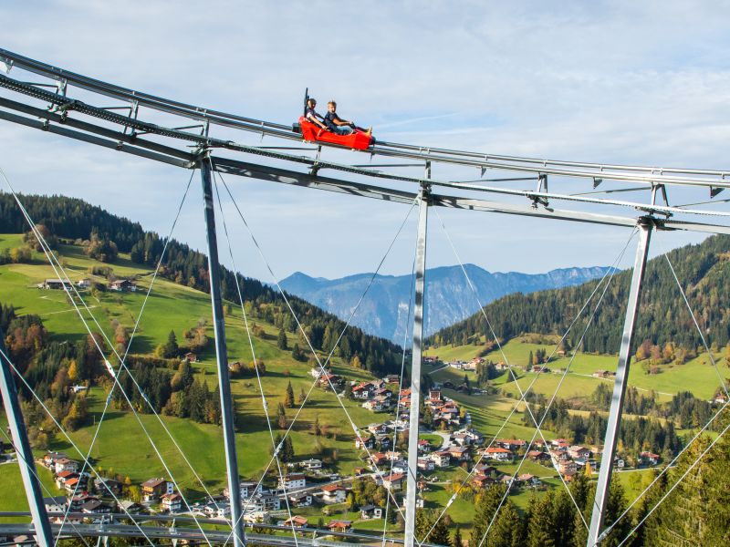 Alpin Coaster Drachenflitzer in Aktion