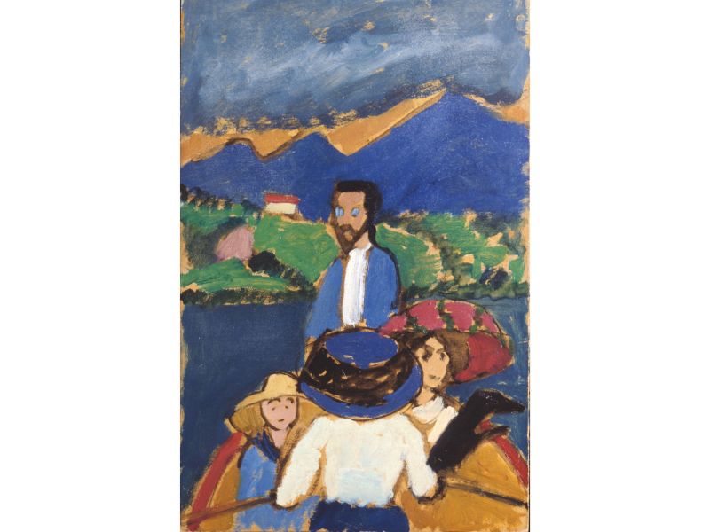 Gabriele Münter Bootsfahrt mit Kandinsky