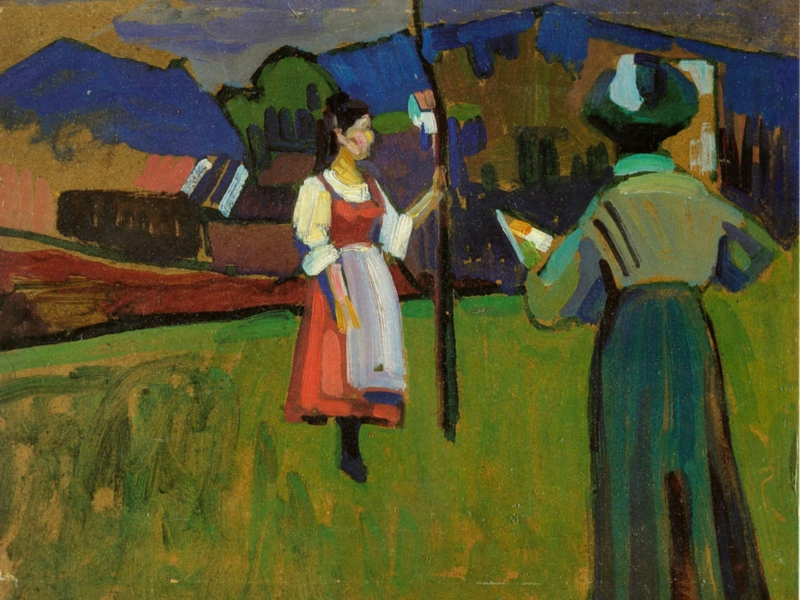 Kandinsky, Münter beim Malen